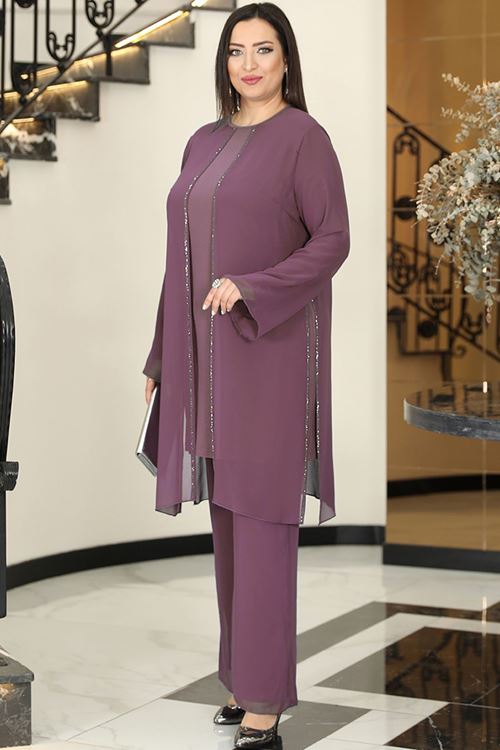 Ezgi Abiye Takım Lavanta FVLMD100