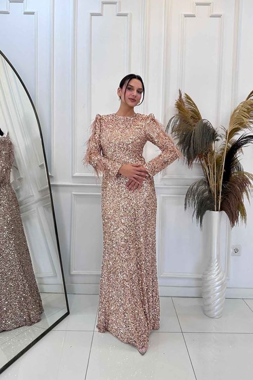 Shine Tesettür Abiye Rose YHNR0902