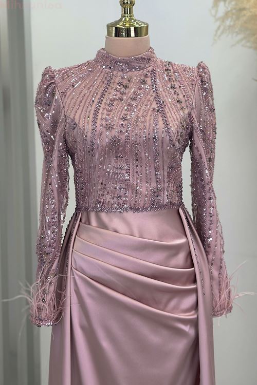 Sherry Tesettür Abiye Pudra Rnz210968