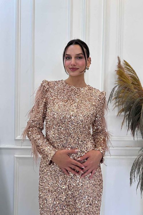 Shine Tesettür Abiye Rose YHNR0902