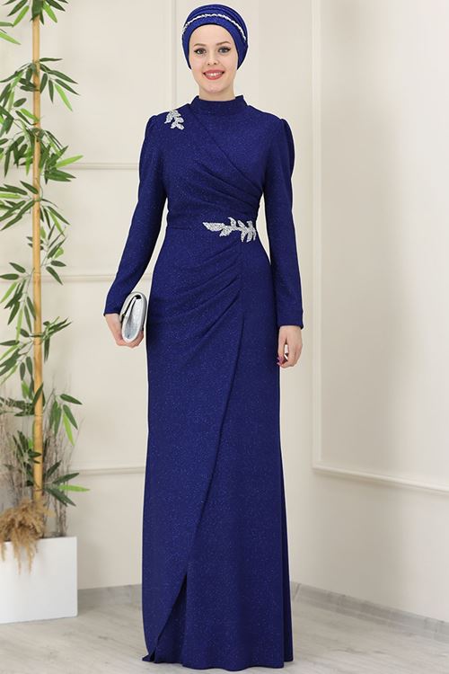 Masal Abiye Saks Mavisi ESC10031