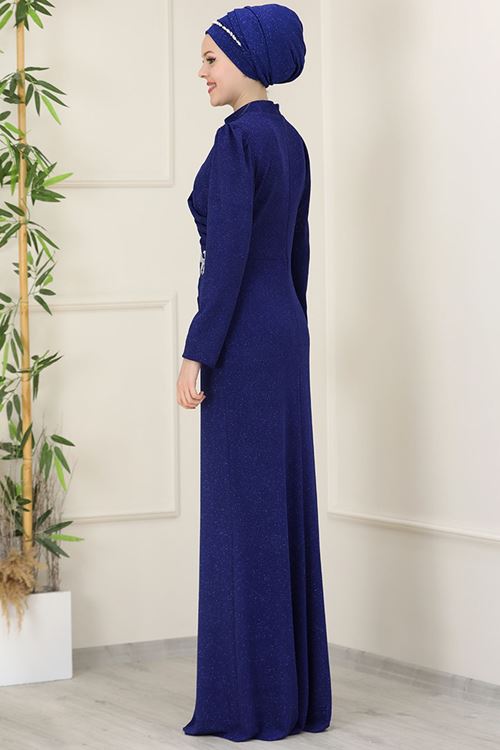 Masal Abiye Saks Mavisi ESC10031