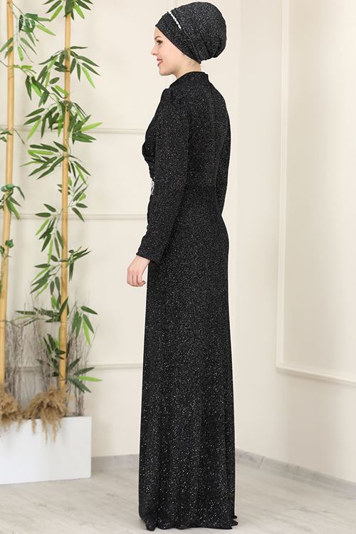 Masal Abiye Siyah ESC10031